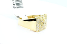 Load image into Gallery viewer, 10k Yellow Gold Square Cluster Ring