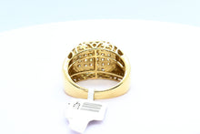 Load image into Gallery viewer, 10k Yellow Gold Square Cluster Ring