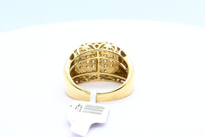 10k Yellow Gold Square Cluster Ring