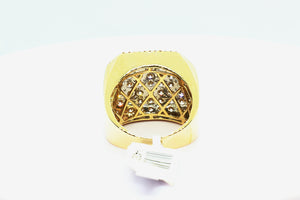 14K Yellow Gold Square Ring